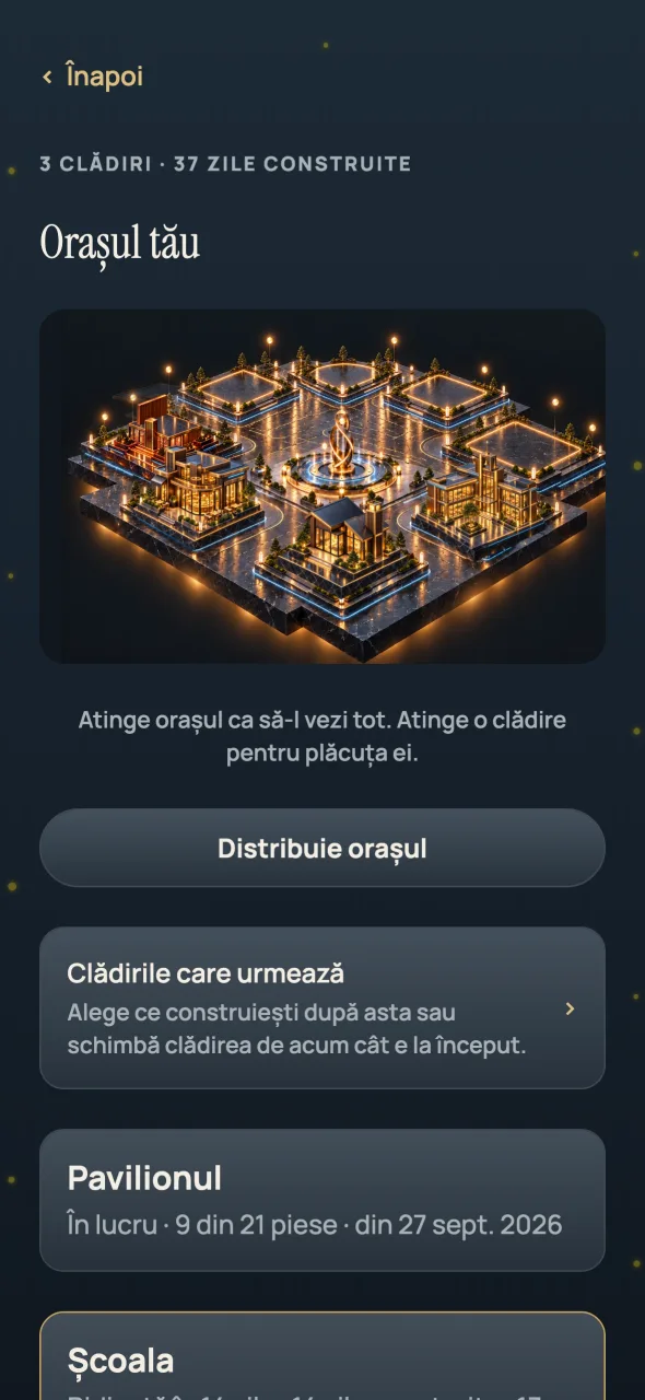 Your city: finished buildings, side by side